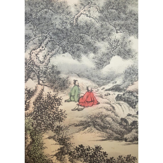 Heisei Era Japanese Monochrome Landscape Printed Scroll - A Pair For Sale In Dallas - Image 6 of 18