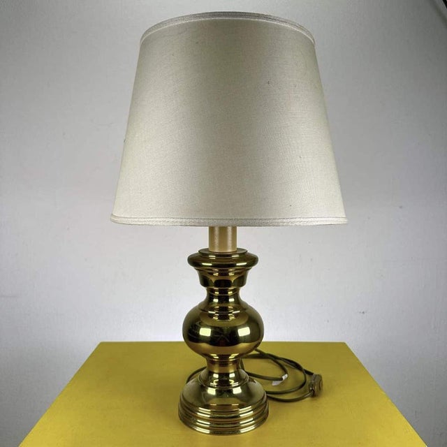 Vintage Lamp with Golden Metal Base For Sale - Image 6 of 6