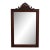 Carved Solid Mahogany Beveled Glass Mirror For Sale
