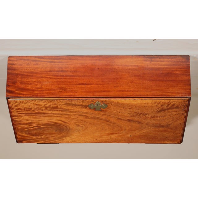 Late 18th Century George III Mahogany Slant Top Desk For Sale - Image 5 of 12
