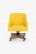 Jens Risom Desk Chair, Solid Oak base reupholstered with yellow Spinneybeck lesther, Adjustable seat, tilts and swivels H:...