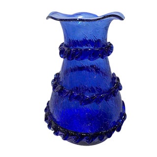 Majorcan Blown Glass Vase from Gordiola, 1970s For Sale