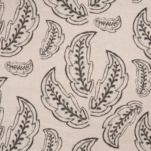 Contemporary Xoloti Print on Natural Linen Fabric For Sale - Image 3 of 3