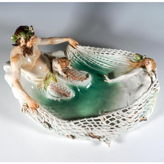 Art Nouveau Group Capture of a Nymph attributed to Paul Helmig for Meissen, Germany, 1902 For Sale - Image 6 of 14