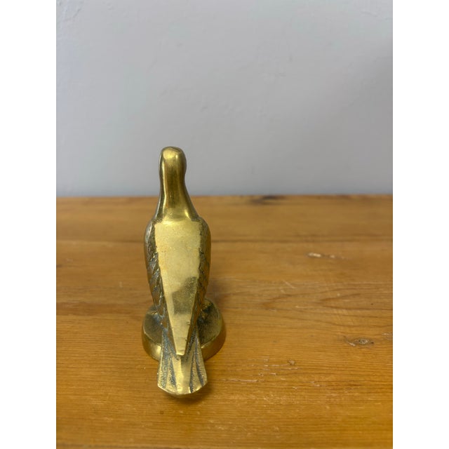 This charming vintage English brass bird figure is a beautifully detailed decorative piece, full of character and classic...