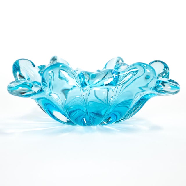 1960s Italian Murano Style Art Glass Bowl, Possibly Sommerso For Sale - Image 10 of 12