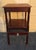 Wood American Federal Mahogany Single Drawer Two-Tier Side Table, C. 1800s For Sale - Image 7 of 10