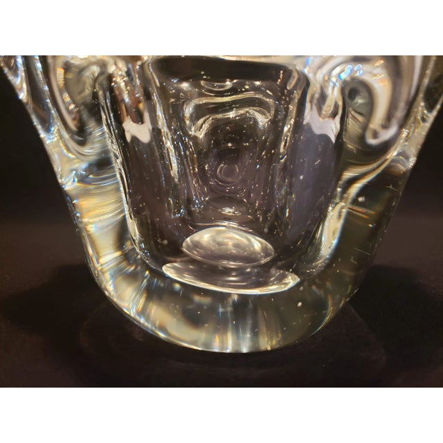 Mid 20th Century Italian Mid-Century Hand Blown Clear Glass Piece For Sale - Image 5 of 13