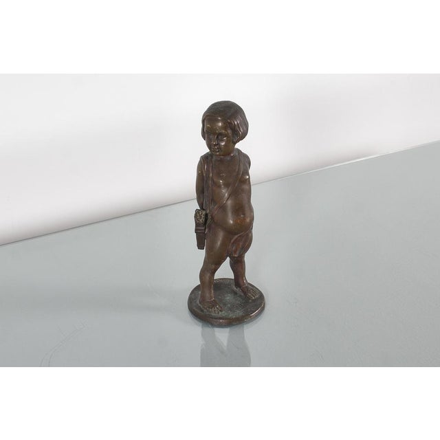 Sculpture of a Child with Arrows in Bronze, 1922 For Sale - Image 9 of 14