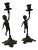 Austrian Bronze Cherub Candlesticks - A Pair For Sale