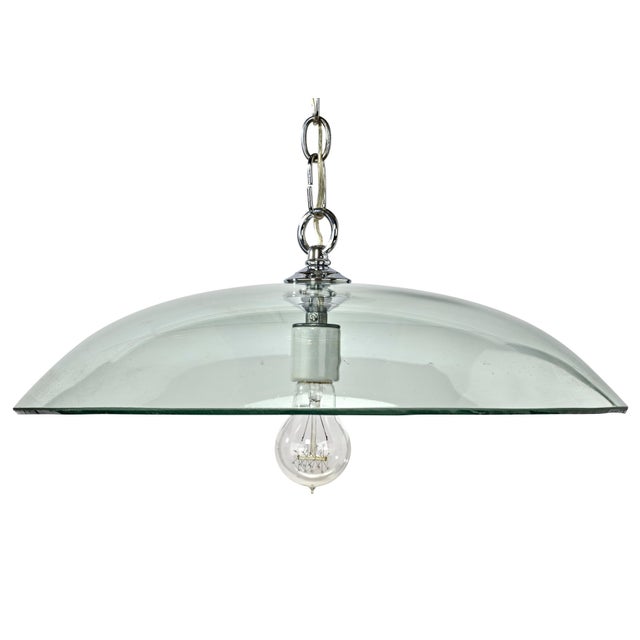 Inverted Clear Glass Bowl Pendant Light Fixture Chairish