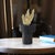 Contemporary Faux Bois Tall Bowl in an Ebony Finished Polyresin For Sale - Image 3 of 11