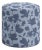 Spritely Home Tambor Ottoman in Silhouette Floral Periwinkle For Sale