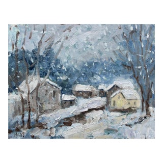 Modern Impressionist Winterscapes Oil Painting For Sale