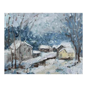 Modern Impressionist Winterscapes Oil Painting