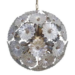 Sputnik Murano Italian Chandelier 51 Daisy Crystal Glass For Sale