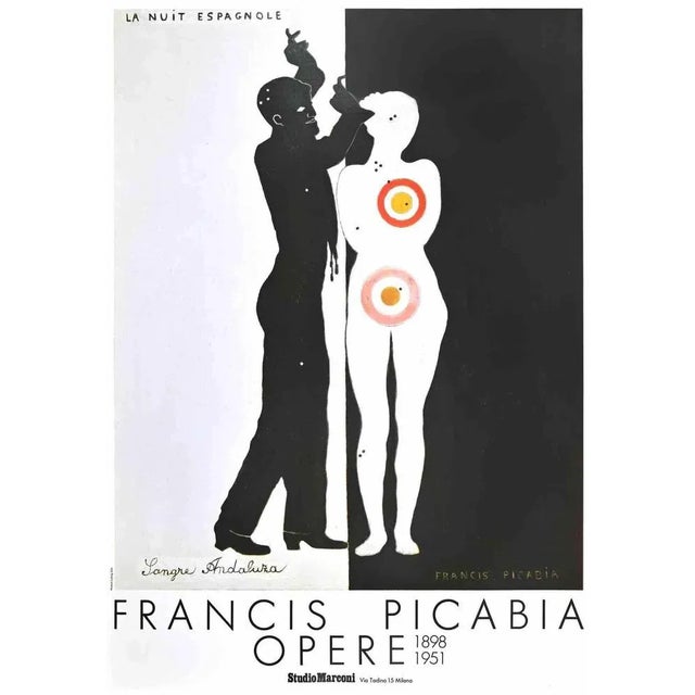 Picabia La Nuit espagnole - Poster Exhibition is a mixed colored offset print realized in 1986. This print was realized on...
