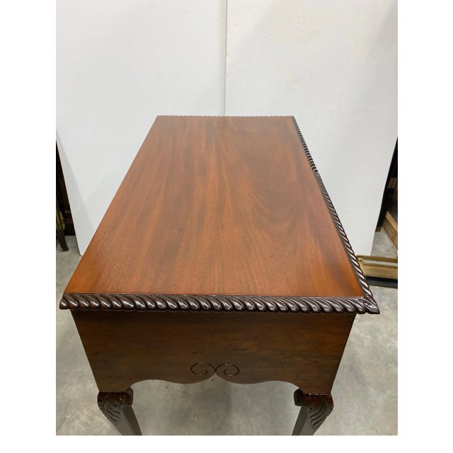 Antique Centennial Hand Carved Mahogany Lowboy For Sale - Image 10 of 13