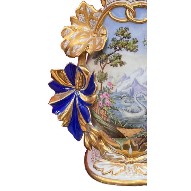 Paris Porcelain Vases, Set of 2 For Sale - Image 9 of 12