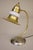 Metal 1930s Art Deco Streamline Brass Chrome Milk Glass "Halo" Table Lamp Markel Faries Era For Sale - Image 7 of 10