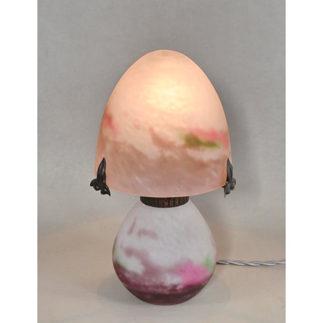 1920s French Art Deco Mushroom Table Lamp by Muller Freres - 1920s France For Sale - Image 5 of 9