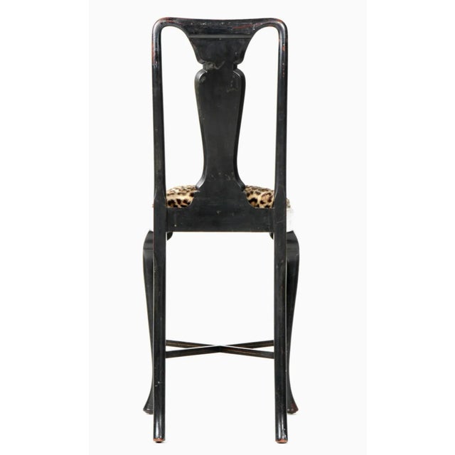 Wood Chinoiserie Diminutive Tall Desk Chair, C1890-1910 For Sale - Image 7 of 11
