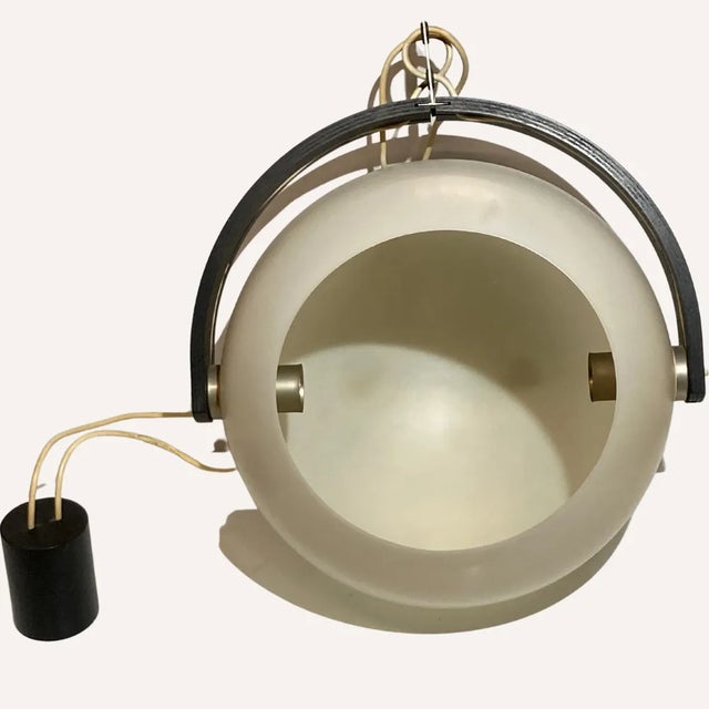 Black Space Age Ball Sphere Pendant from Temde, Switzerland, 1970s For Sale - Image 8 of 9