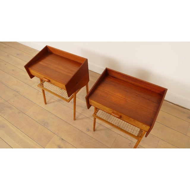 Danish Bedside Tables in Teak, Set of 2 For Sale - Image 6 of 16