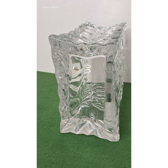 Vintage Rosenthal Studio-Line Crystal Crinkle Paper Bag Vase, Germany For Sale - Image 10 of 11