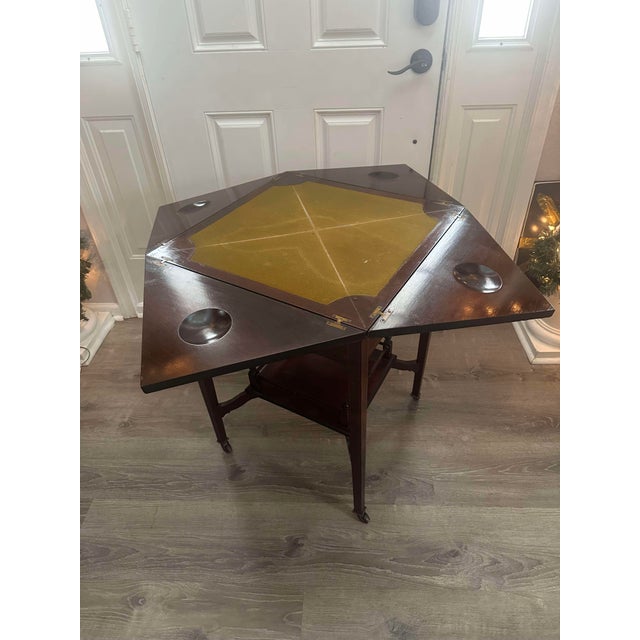 Early 20th Century Louis XVI Style Inlaid Handkerchief Card - Game Table For Sale - Image 6 of 12