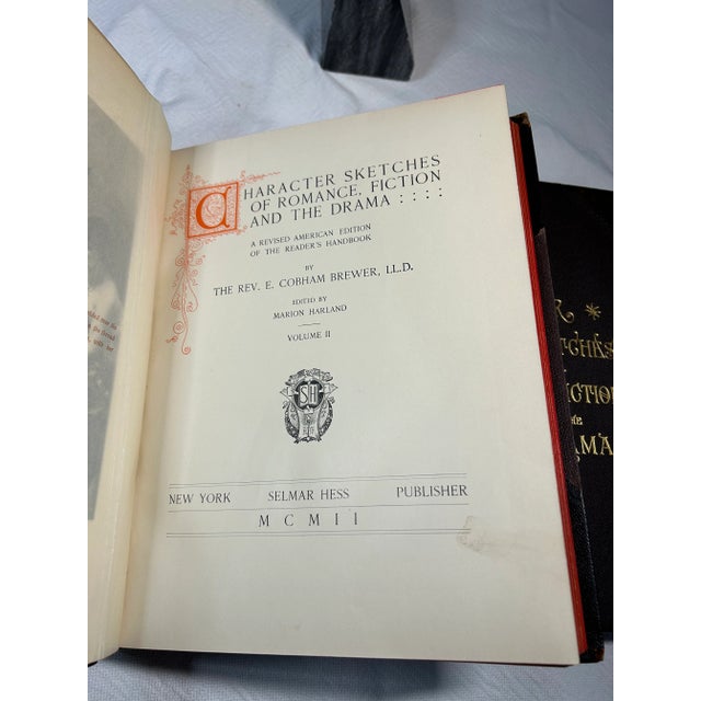 Illustration 1902 Antique Books - Character Sketches of Romance... Complete Set of 4 For Sale - Image 3 of 12