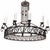 Large Art Deco Style Wrought Iron 12-Light Chandelier For Sale - Image 10 of 11