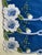 Vintage Set of 6 Royal Blue & White Floral Madeira Cotton Placements For Sale - Image 11 of 15