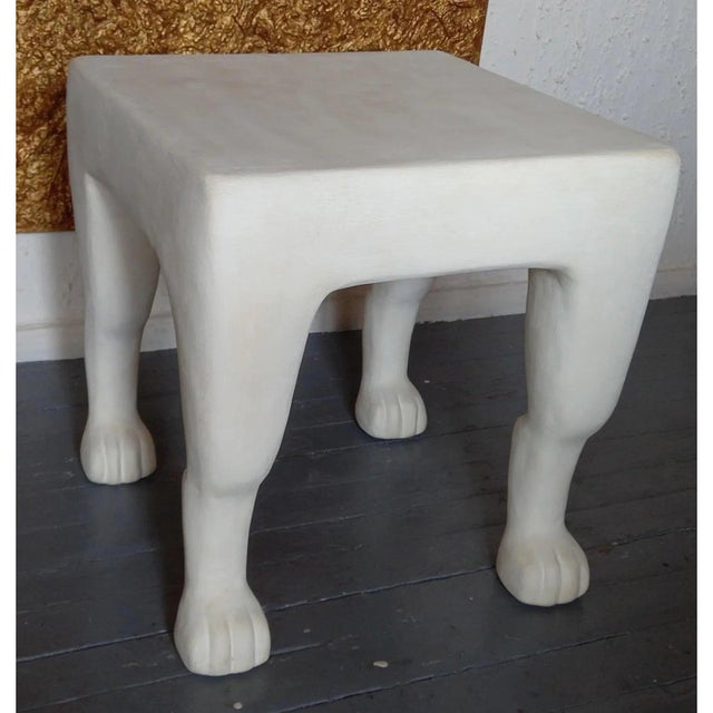Late 20th Century Four-Legged Plaster Occasional Table Attributed to John Dickinson For Sale - Image 9 of 11