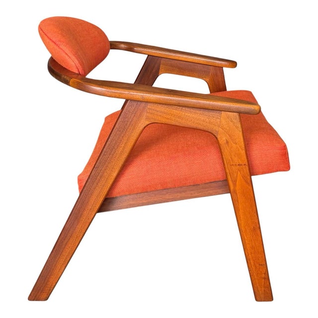 Wood 1950s Walnut 916-Cc Lounge Chairs Attributed to Adrian Pearsall for Craft Associates - A Pair For Sale - Image 7 of 18