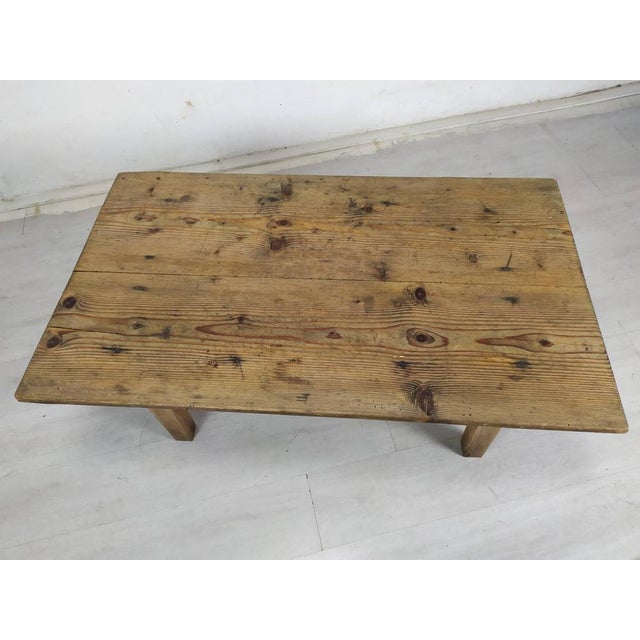 Vintage Fir Farm Table For Sale - Image 9 of 18
