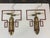 Late 20th Century Vintage Chinoiserie Glass Torch + Metal Wall Sconces, Pair For Sale - Image 5 of 12