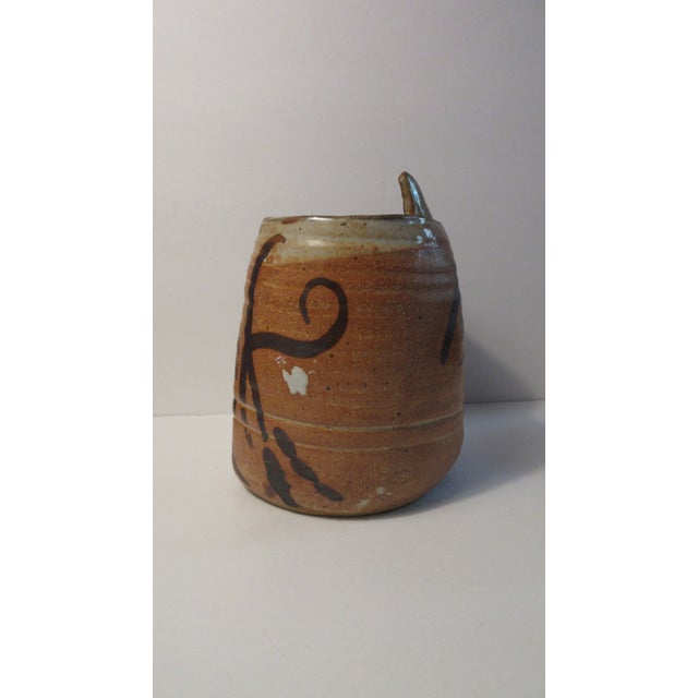Vintage David Keyes Early Studio Pottery Vase Pacific Northwest Stoneware MCM 1960s For Sale In New York - Image 6 of 11