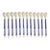 1980s St. Dalfour French Blue and White Ceramic Jam Condiment Spoons - Set of 12 For Sale