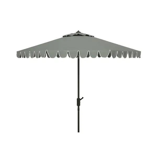 Not Yet Made - Made To Order Outdoor Venice 11ft Round Crank Umbrella - Grey For Sale - Image 5 of 5