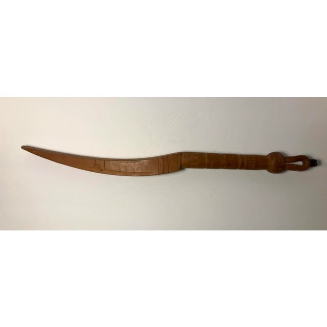 Brown Early 20th Century Hand Carved Wooden Suriname Laundry Beater Made by Maroon People For Sale - Image 8 of 10