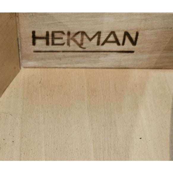 Wood Hekman Pine Demi Lune Hall Table Console Table Sofa Table Paw Feet W Drawer For Sale - Image 7 of 7