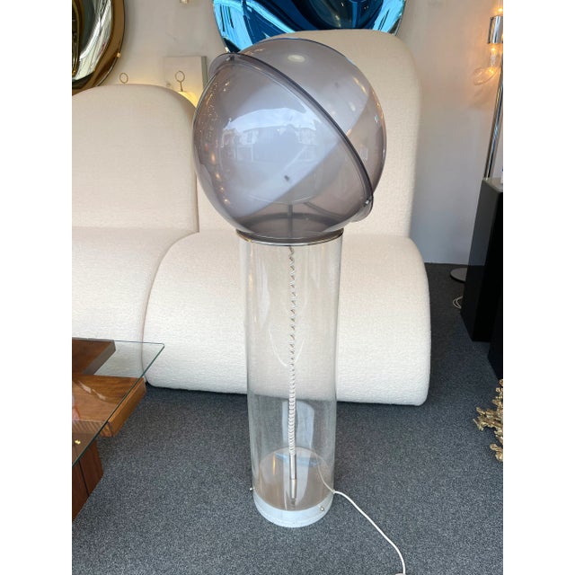 1970s Space Age Lucite Saturn Floor Lamp, Italy EU Wired For Sale - Image 13 of 13