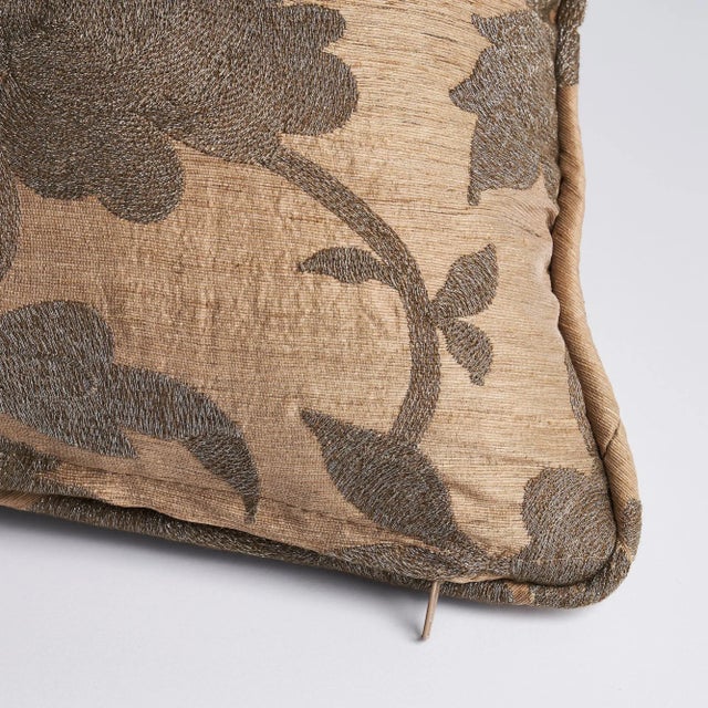 This pillow features Moon Garden with a self-welt finish. Pillow includes a feather/down fill insert and hidden zipper...