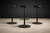 Mid-Century Modern Ricardo Fasanello (1930–1993) Ciranda Stools, Set of Three, Brazil, 1986 — Black Carbon Steel and Leather For Sale - Image 3 of 11