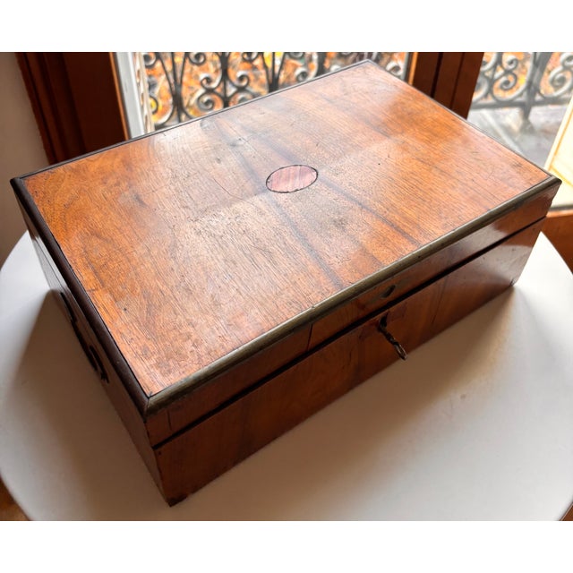 Wooden Brass Documents Box, 19th Century For Sale - Image 5 of 18