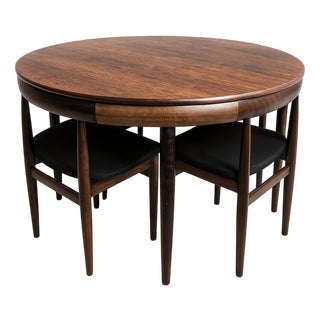 Vintage Danish Roundette Dining Set by Hans Olsen for Frem Røjle, 1960s, Set of 5 For Sale