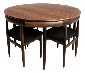 Vintage Danish Roundette Dining Set by Hans Olsen for Frem Røjle, 1960s, Set of 5