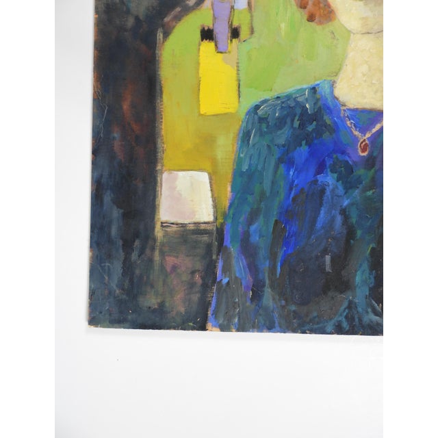 Contemporary Expressionist Portrait Painting of Redheaded Woman For Sale - Image 4 of 7