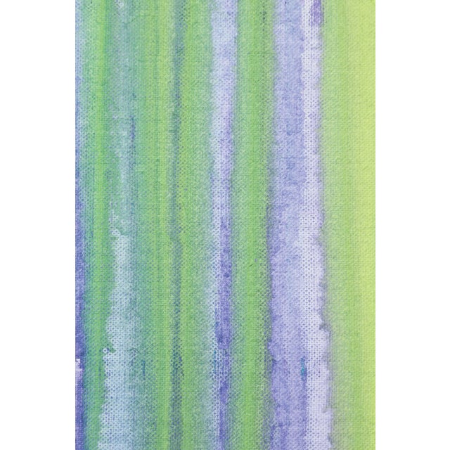 Paint "Yellow Arc Over Purple Rain / an Overwhelming Sense of Calm" Large Abstract Acrylic Painting by Simon Findlay For Sale - Image 7 of 12